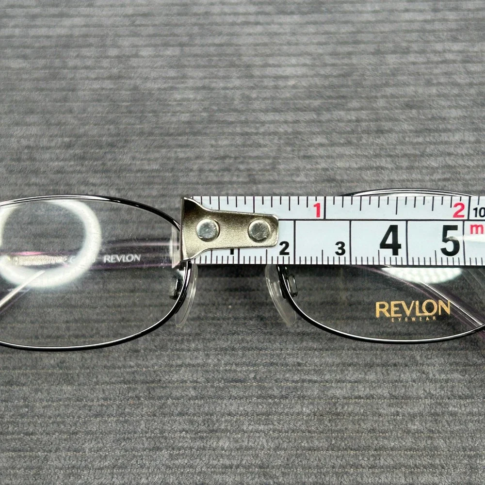 Revlon RV 510 Plum Oval Y2k Eyeglasses Metal Frames Purple Designer Eyewear
